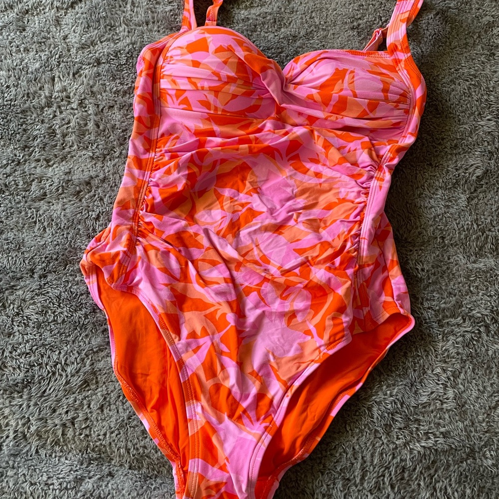 Vibrant Pink and Orange Swimsuit